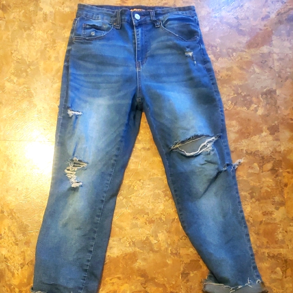 💫Distressed Blue Denim Jeans by Dollhouse